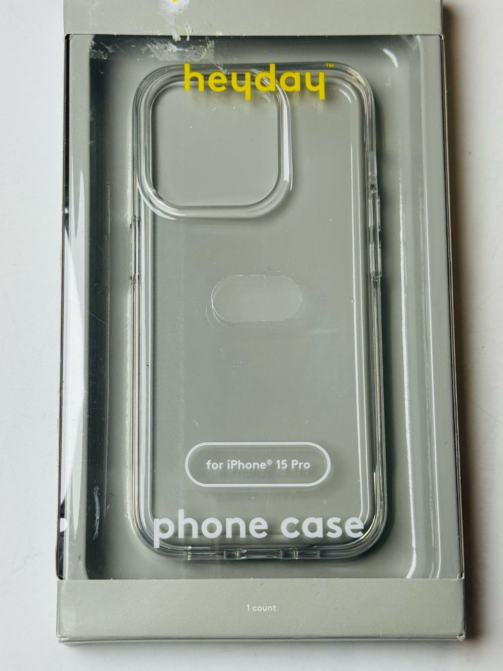 heyday Transparent Clear Phone Case for iPhone 15 Pro - Clear